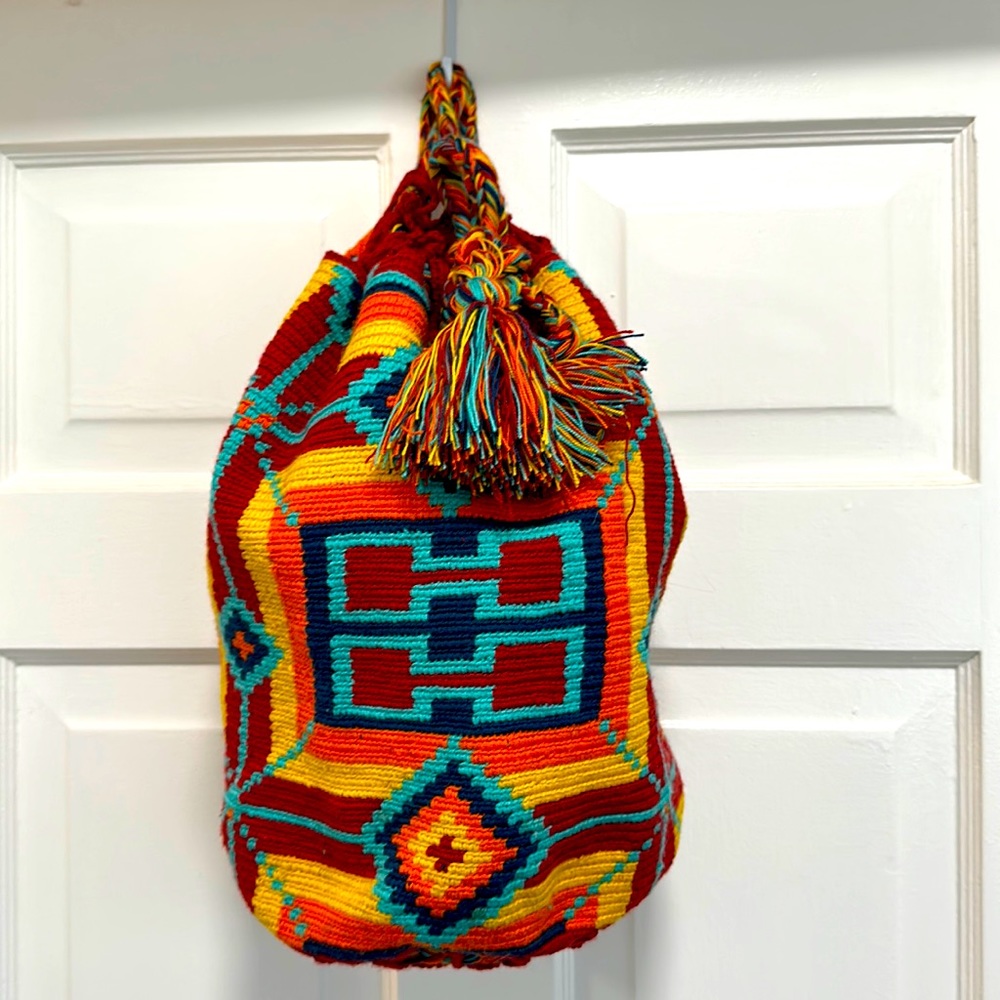 Handmade woven Colombian backpack
